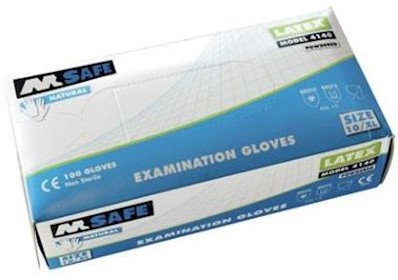 M-Safe 4140 disposable latex handschoen - 8/m