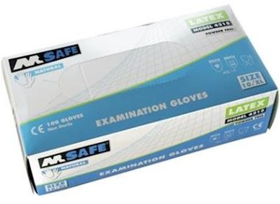 M-Safe 4215 disposable latex handschoen - 8/m