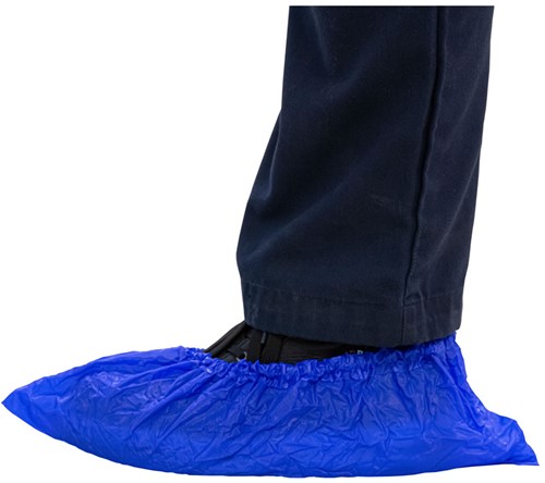 Overschoen PVC 130 mu Blauw (100 stuks)