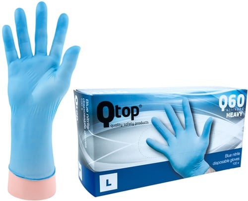 Qtop Q60 Heavy Nitril Handschoenen Blauw - 9/l