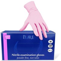 Roze nitril handschoenen