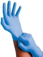 Blauwe nitril handschoenen