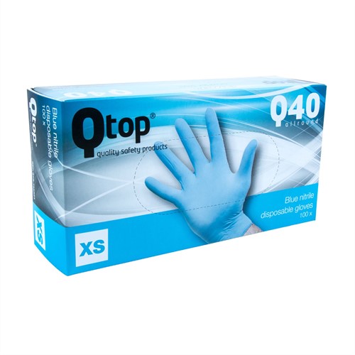 Qtop Q40 Blauwe Nitril Handschoenen - 6/xs