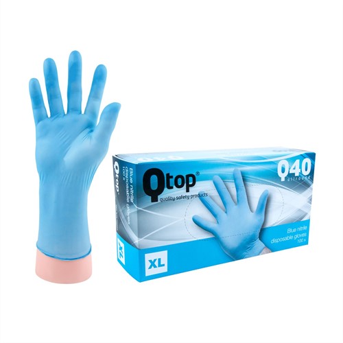 Qtop Q40 Blauwe Nitril Handschoenen - 10/xl